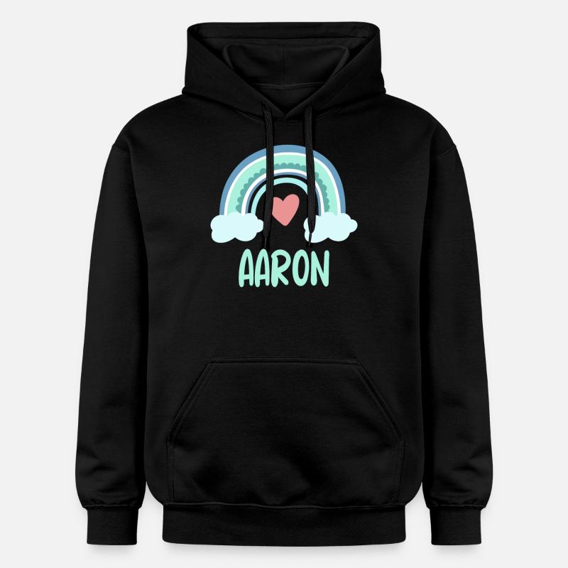 Aaron Nom Rainbow Baby - Sweat à capuche Softstyle® Gildan Unisexe - noir