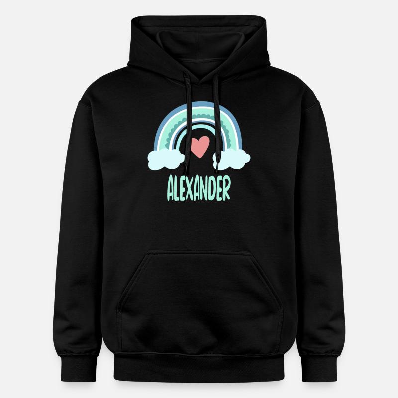 Alexander Nom Rainbow Baby - Sweat à capuche Softstyle® Gildan Unisexe - noir