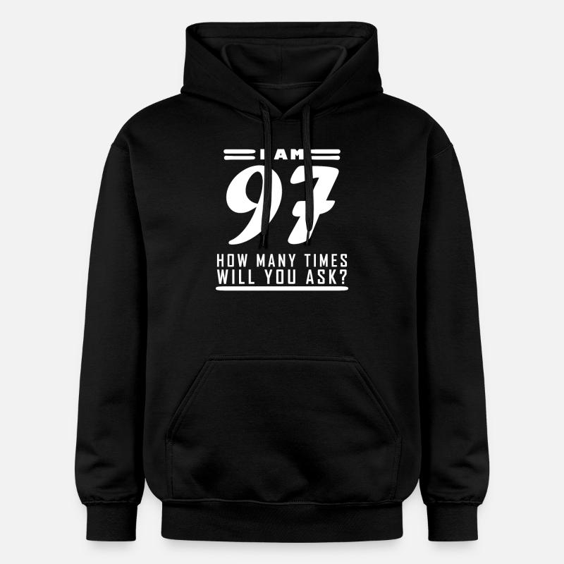 J’ai 97 ans – 97e anniversaire - Sweat à capuche Softstyle® Gildan Unisexe - noir