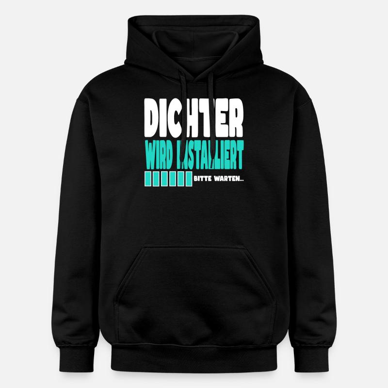 Dichter wird installiert - Gildan Unisex Softstyle® Midweight Hoodie - Schwarz