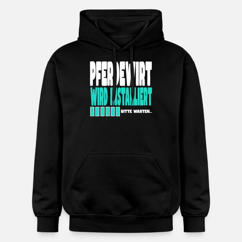 Pferdewirt wird installiert - Gildan Unisex Softstyle® Midweight Hoodie - Schwarz