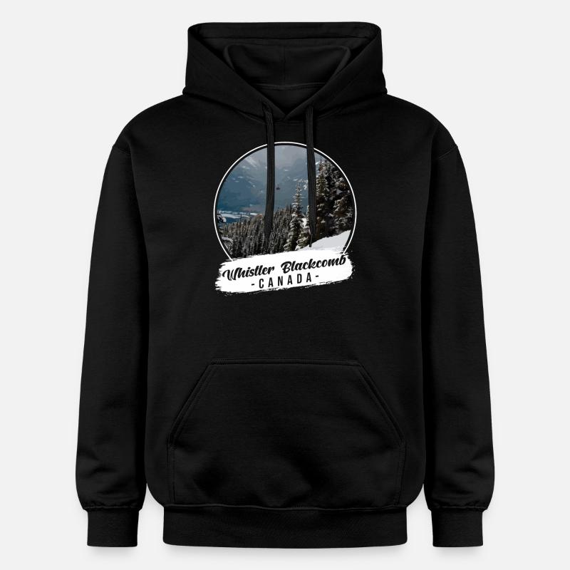 Whistler Blackcomb Canada Souvenir - Sweat à capuche Softstyle® Gildan Unisexe - noir