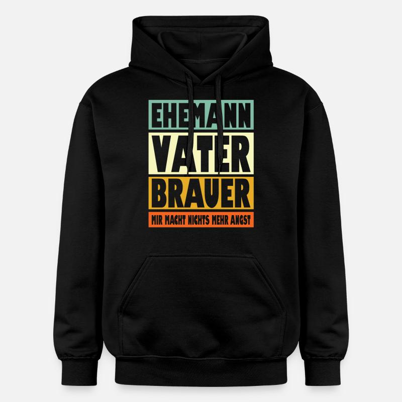 Brauer Vater Ehemann Held - Gildan Unisex Softstyle® Midweight Hoodie - Schwarz
