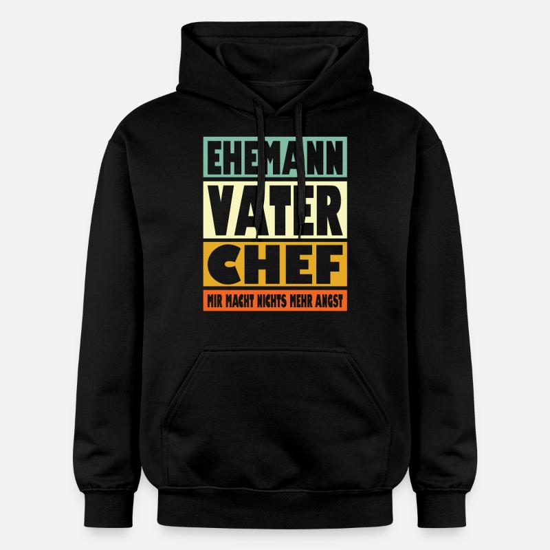 Chef Vater Ehemann Held - Gildan Unisex Softstyle® Midweight Hoodie - Schwarz