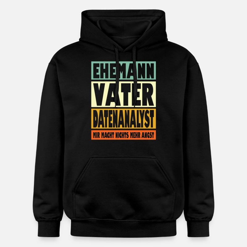 Datenanalyst Vater Ehemann Held - Gildan Unisex Softstyle® Midweight Hoodie - Schwarz