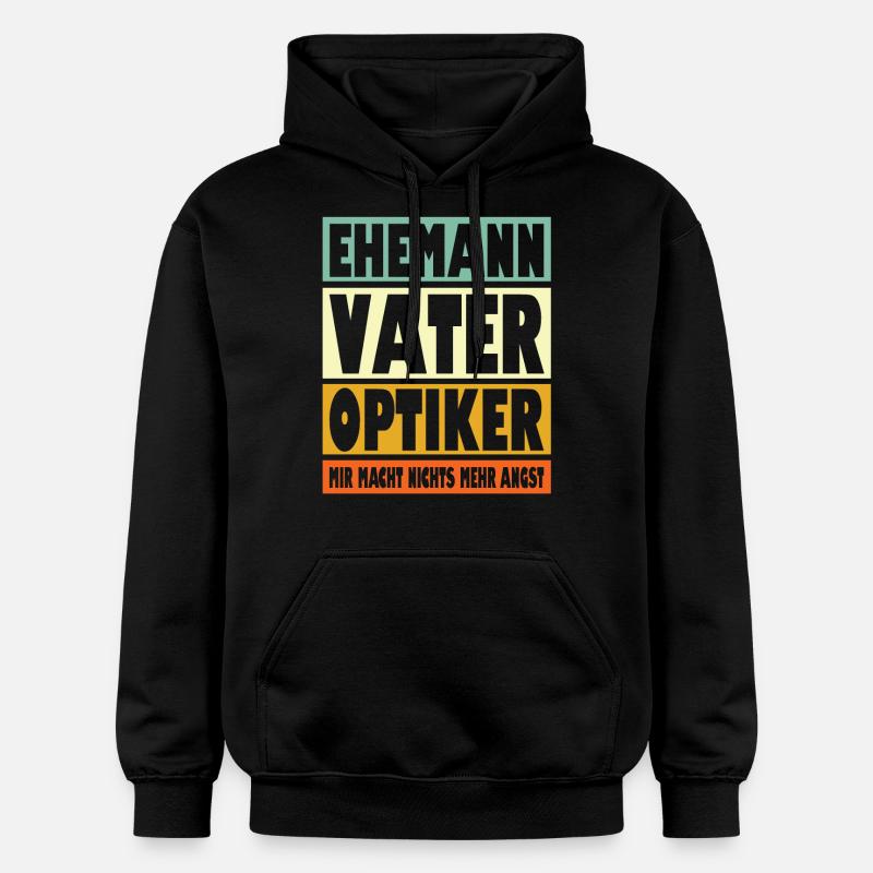 Optiker Vater Ehemann Held - Gildan Unisex Softstyle® Midweight Hoodie - Schwarz