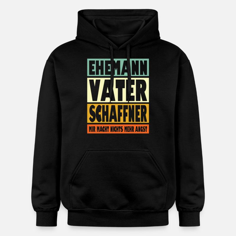 Schaffner Vater Ehemann Held - Gildan Unisex Softstyle® Midweight Hoodie - Schwarz