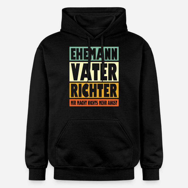 Richter Vater Ehemann Held - Gildan Unisex Softstyle® Midweight Hoodie - Schwarz