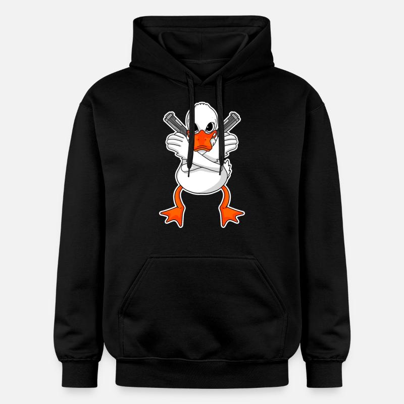 Canard avec pistolet - Sweat à capuche Softstyle® Gildan Unisexe - noir