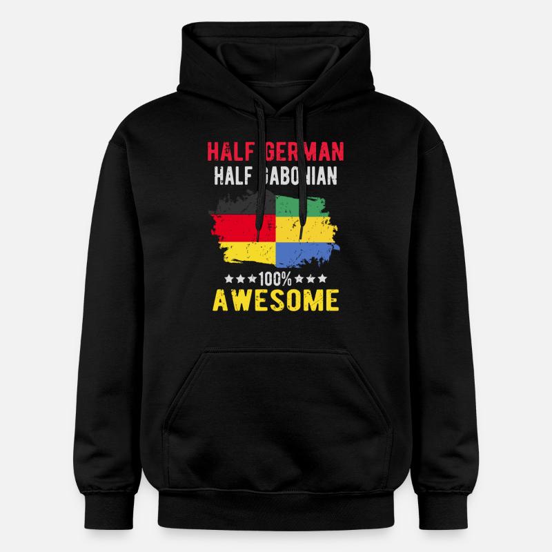 Moitié allemand moitié gabonais - Sweat à capuche Softstyle® Gildan Unisexe - noir