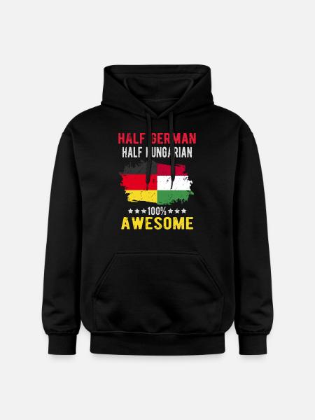 Half German Half Hungarian - Gildan Unisex Softstyle® Midweight Hoodie - black