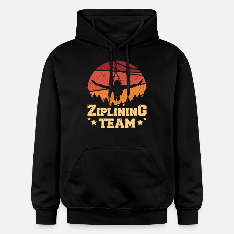Équipe de tyrolienne - Sweat à capuche Softstyle® Gildan Unisexe - noir