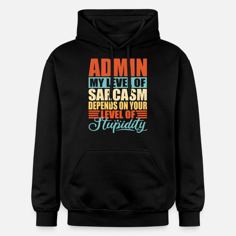 Admin sarkasmus Lustig Admin - Gildan Unisex Softstyle® Midweight Hoodie - Schwarz