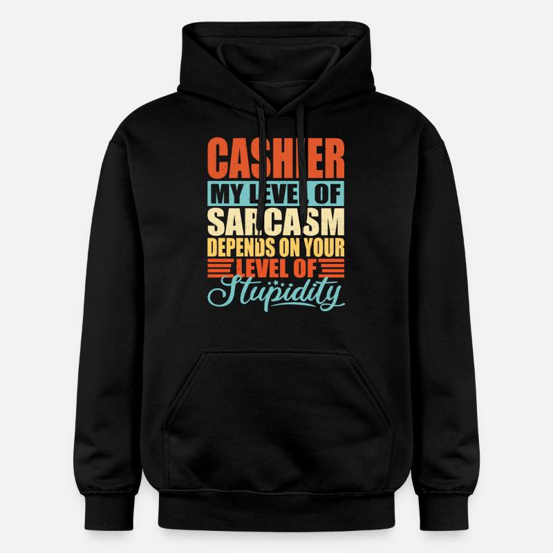 Caissier Sarcasme Caissier drôle Caissier - Sweat à capuche Softstyle® Gildan Unisexe - noir