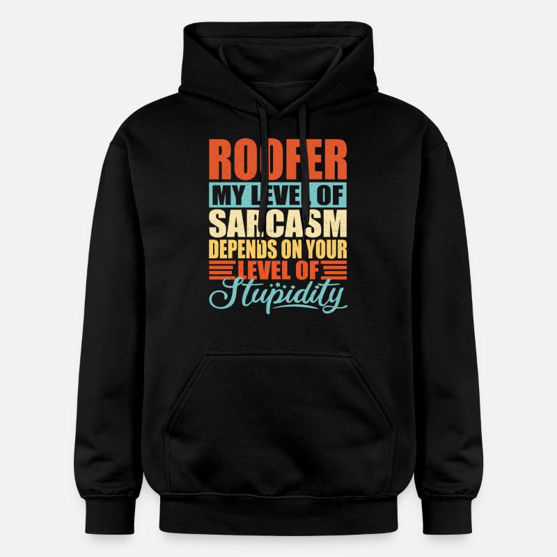 Dachdecker sarkasmus Lustiger Dachdecker - Gildan Unisex Softstyle® Midweight Hoodie - Schwarz
