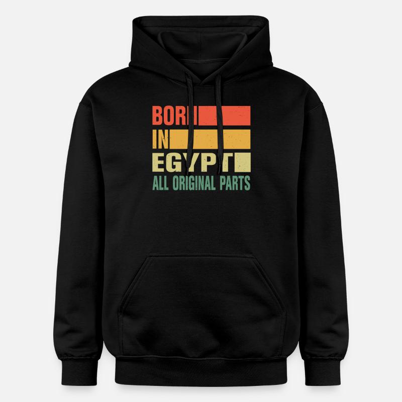 Né en Égypte - Sweat à capuche Softstyle® Gildan Unisexe - noir