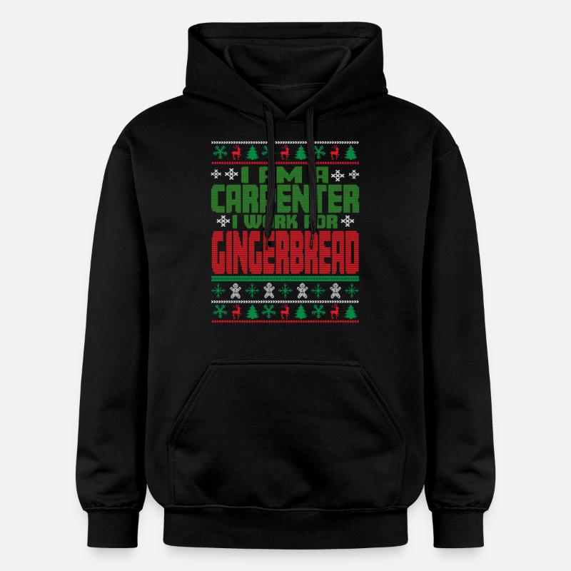 Dicton de Noël du charpentier - Sweat à capuche Softstyle® Gildan Unisexe - noir