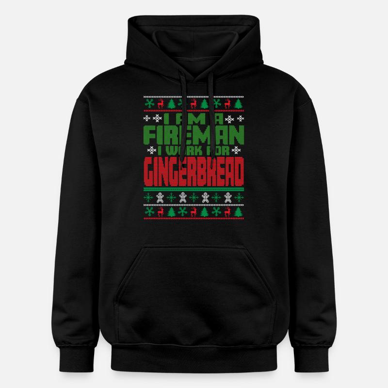 Pompier Dicton de Noël - Sweat à capuche Softstyle® Gildan Unisexe - noir