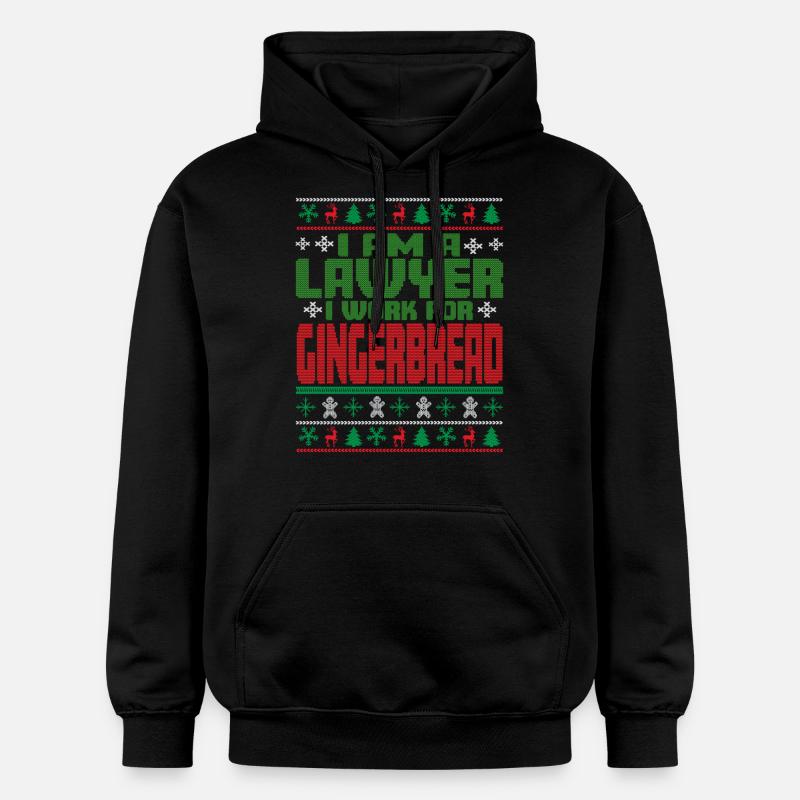 Avocat Noël disant - Sweat à capuche Softstyle® Gildan Unisexe - noir