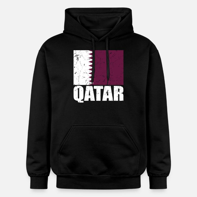 Drapeau du Qatar - Sweat à capuche Softstyle® Gildan Unisexe - noir