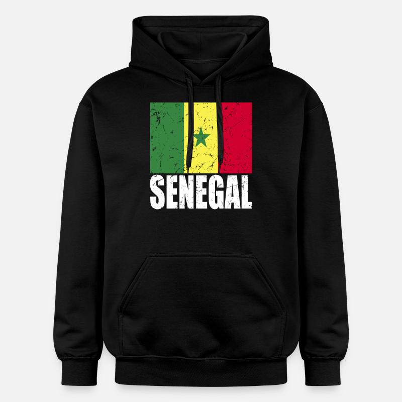 Drapeau du Sénégal - Sweat à capuche Softstyle® Gildan Unisexe - noir