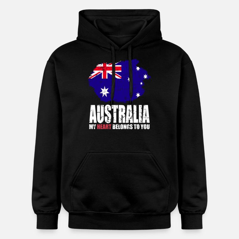 Drapeau de l’Australie - Sweat à capuche Softstyle® Gildan Unisexe - noir