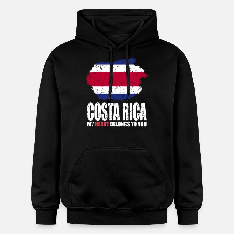 Drapeau du Costa Rica - Sweat à capuche Softstyle® Gildan Unisexe - noir