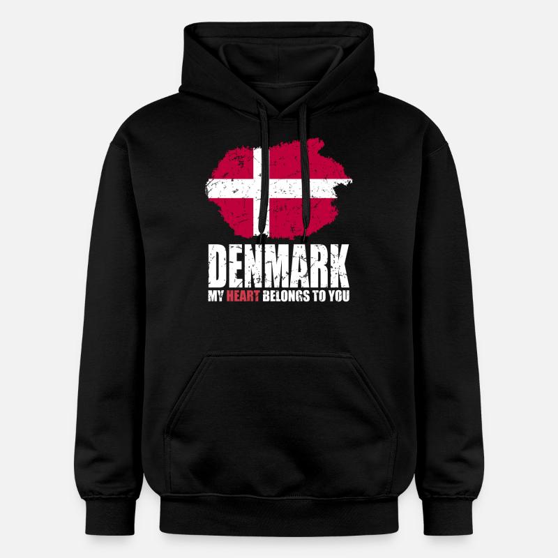 Drapeau du Danemark - Sweat à capuche Softstyle® Gildan Unisexe - noir