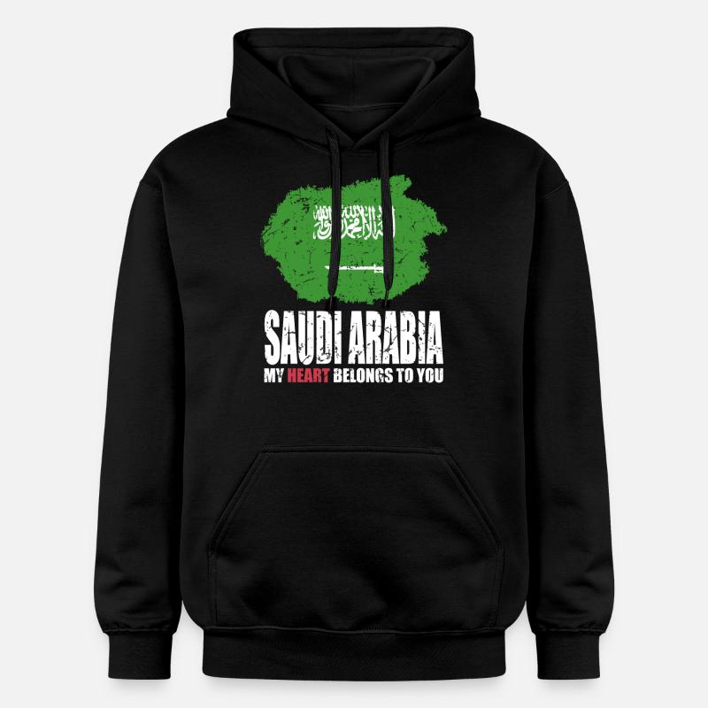 Drapeau de l’Arabie saoudite - Sweat à capuche Softstyle® Gildan Unisexe - noir