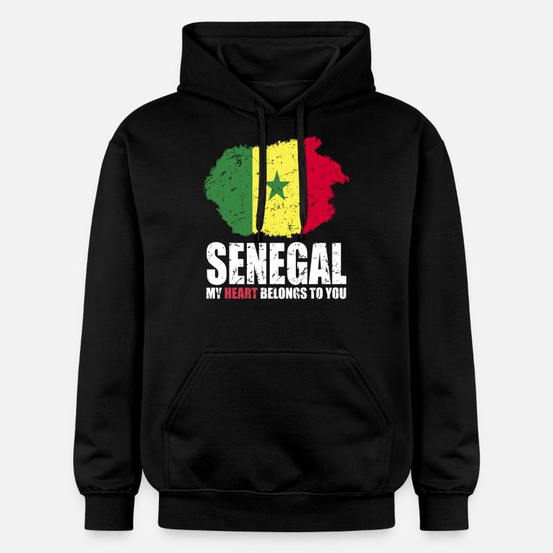 Drapeau du Sénégal - Sweat à capuche Softstyle® Gildan Unisexe - noir
