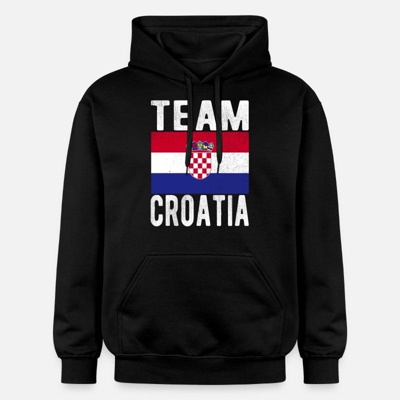 Drapeau de la Croatie - Sweat à capuche Softstyle® Gildan Unisexe - noir