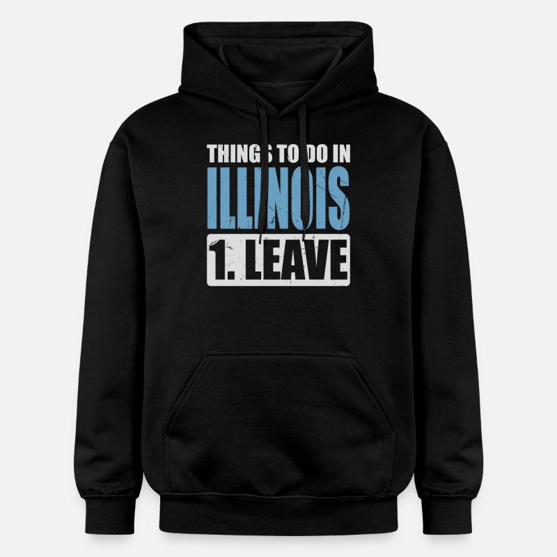 Mème de l’Illinois - Sweat à capuche Softstyle® Gildan Unisexe - noir