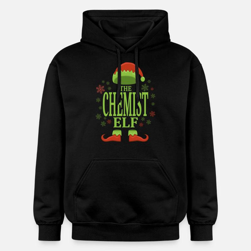 Chimiste Elfe de Noël - Sweat à capuche Softstyle® Gildan Unisexe - noir