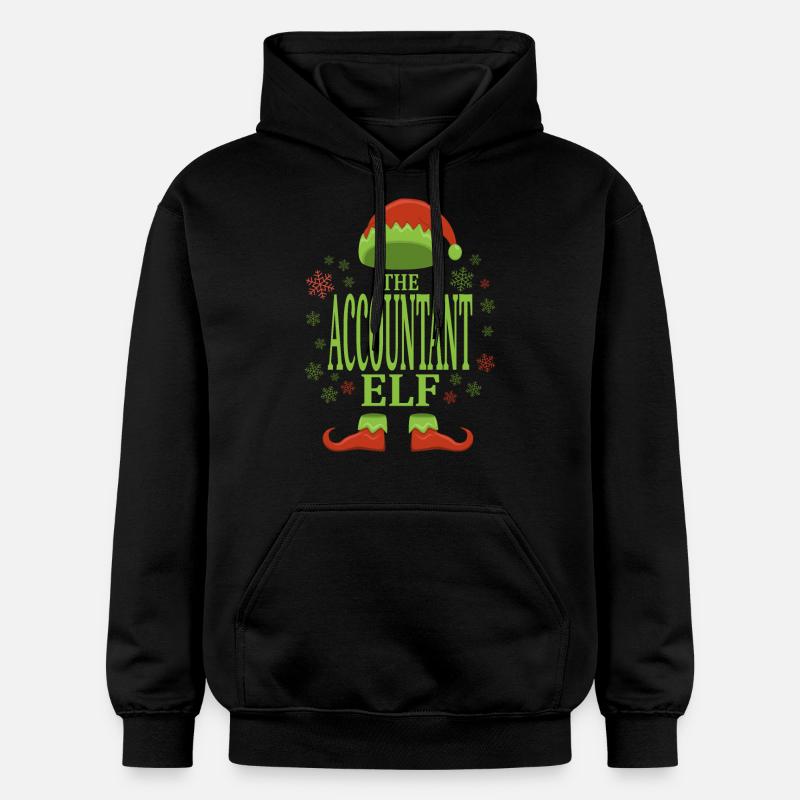 Comptable Elfe de Noël - Sweat à capuche Softstyle® Gildan Unisexe - noir