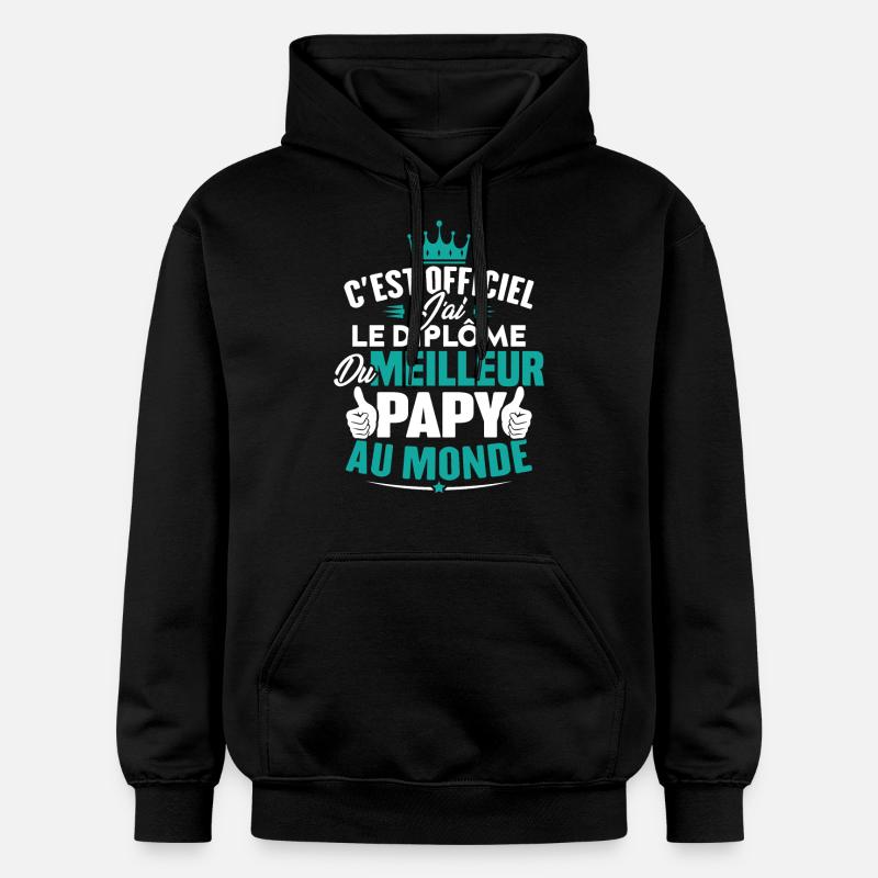 Meilleur papy au monde - Sweat à capuche Softstyle® Gildan Unisexe - noir
