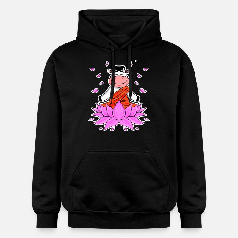 Vache Yoga - Sweat à capuche Softstyle® Gildan Unisexe - noir