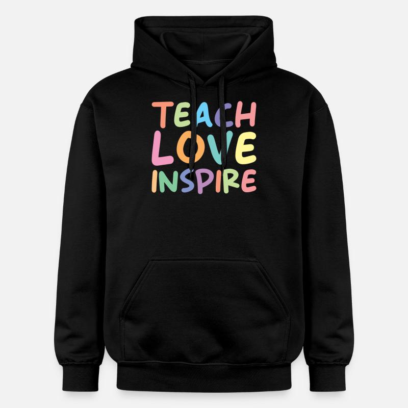 Enseigner l’amour inspirer - Sweat à capuche Softstyle® Gildan Unisexe - noir