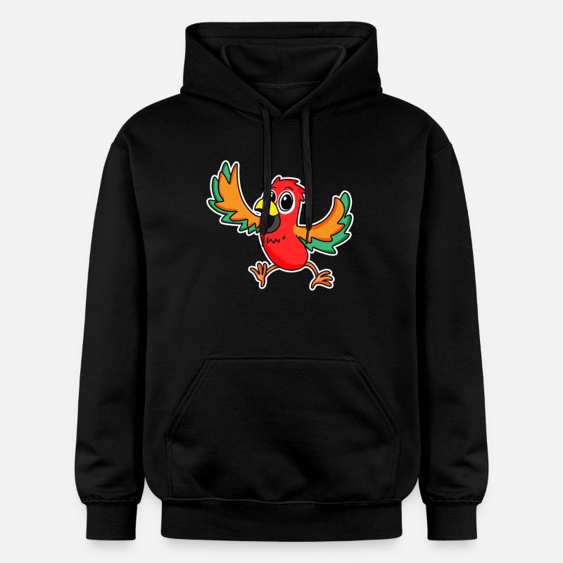 Perroquet Oiseaux Oiseaux - Sweat à capuche Softstyle® Gildan Unisexe - noir
