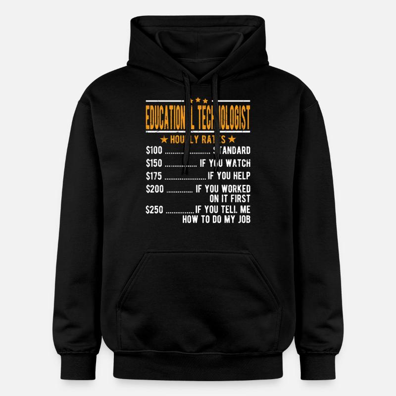 Educational Technologist Hourly Wage - Gildan Unisex Softstyle® Midweight Hoodie - black