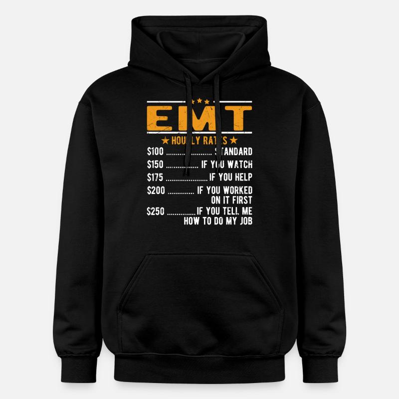 Salaire horaire EMT - Sweat à capuche Softstyle® Gildan Unisexe - noir