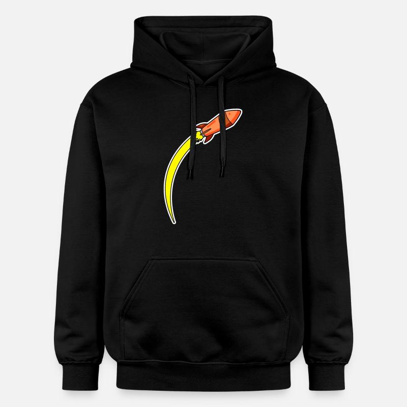 Rocket Orange - Gildan Unisex Softstyle® Midweight Hoodie - black
