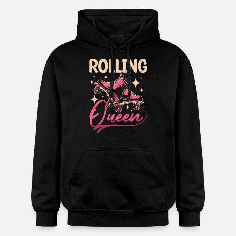 Inline skating rolling queen - Gildan Unisex Softstyle® Midweight Hoodie - black