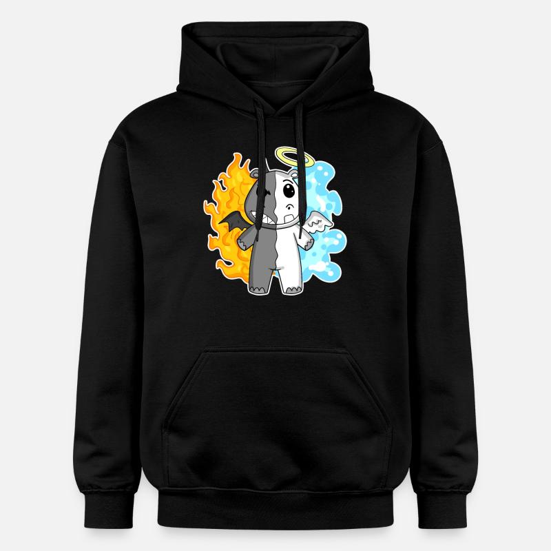 Hippo - Ange et Diable - Sweat à capuche Softstyle® Gildan Unisexe - noir