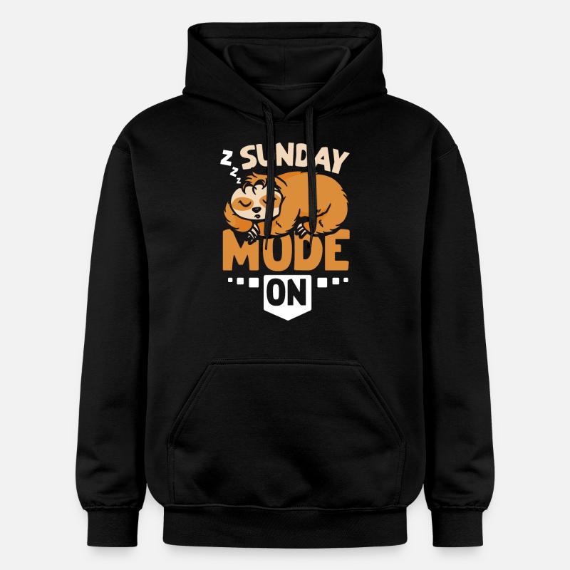 Mode dimanche paresseux activé - Sweat à capuche Softstyle® Gildan Unisexe - noir