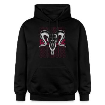 Gotische Ästhetik - Gildan Unisex Softstyle® Midweight Hoodie - Schwarz - Vorne - Marisol (170cm) & Nik (191cm)