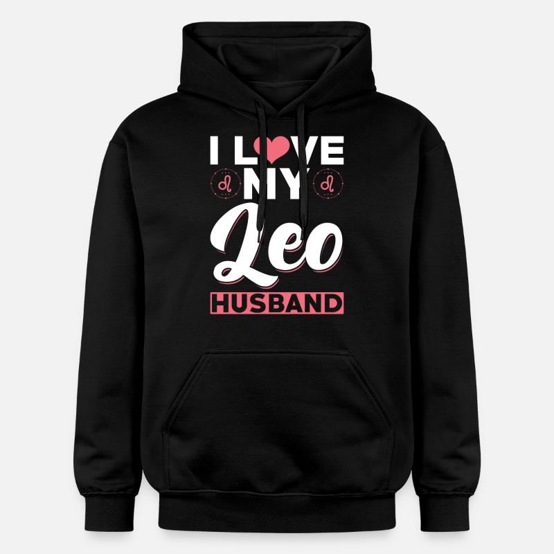J’aime mon mari Lion - Sweat à capuche Softstyle® Gildan Unisexe - noir