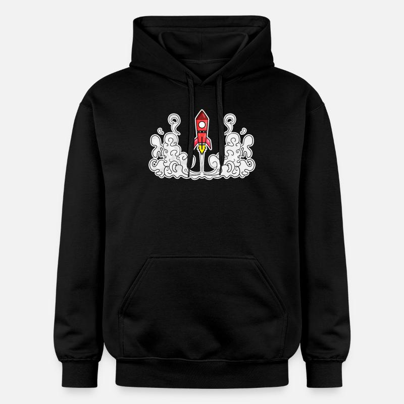 Rocket Rocket Launch Launch - Gildan Unisex Softstyle® Midweight Hoodie - black