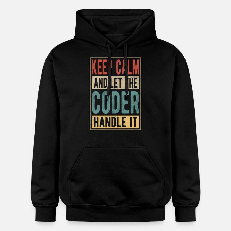 Coder Retro Gift - Gildan Unisex Softstyle® Midweight Hoodie - black