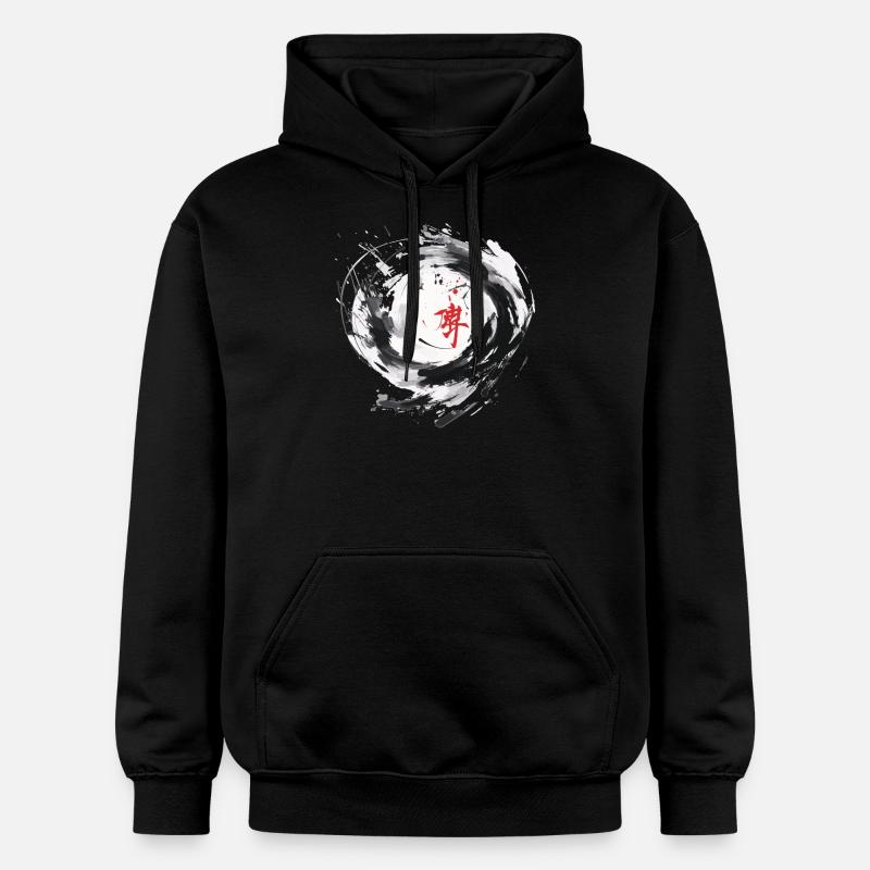 Cercle de calligraphie chinoise - Sweat à capuche Softstyle® Gildan Unisexe - noir