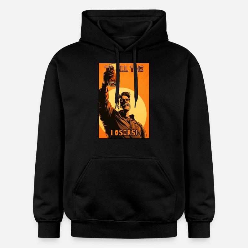 Bravo à tous les perdants - Sweat à capuche Softstyle® Gildan Unisexe - noir